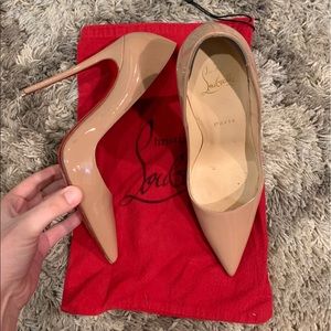 Christian Louboutin So Kate 120 Nude Heels 7.5(38)